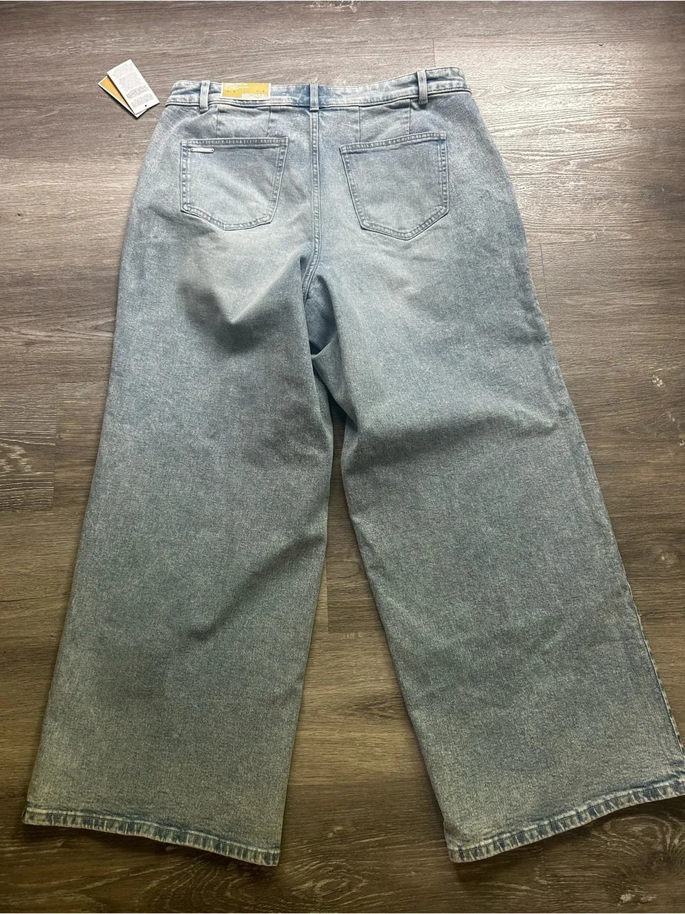 Michael Kors Carmen Wide Leg High Rise Womens Light Blue Jeans Plus Size 16W NWT